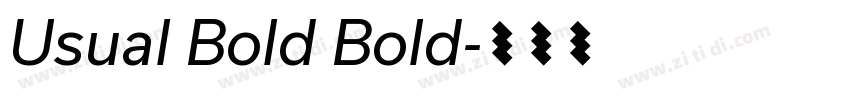 Usual Bold Bold字体转换
